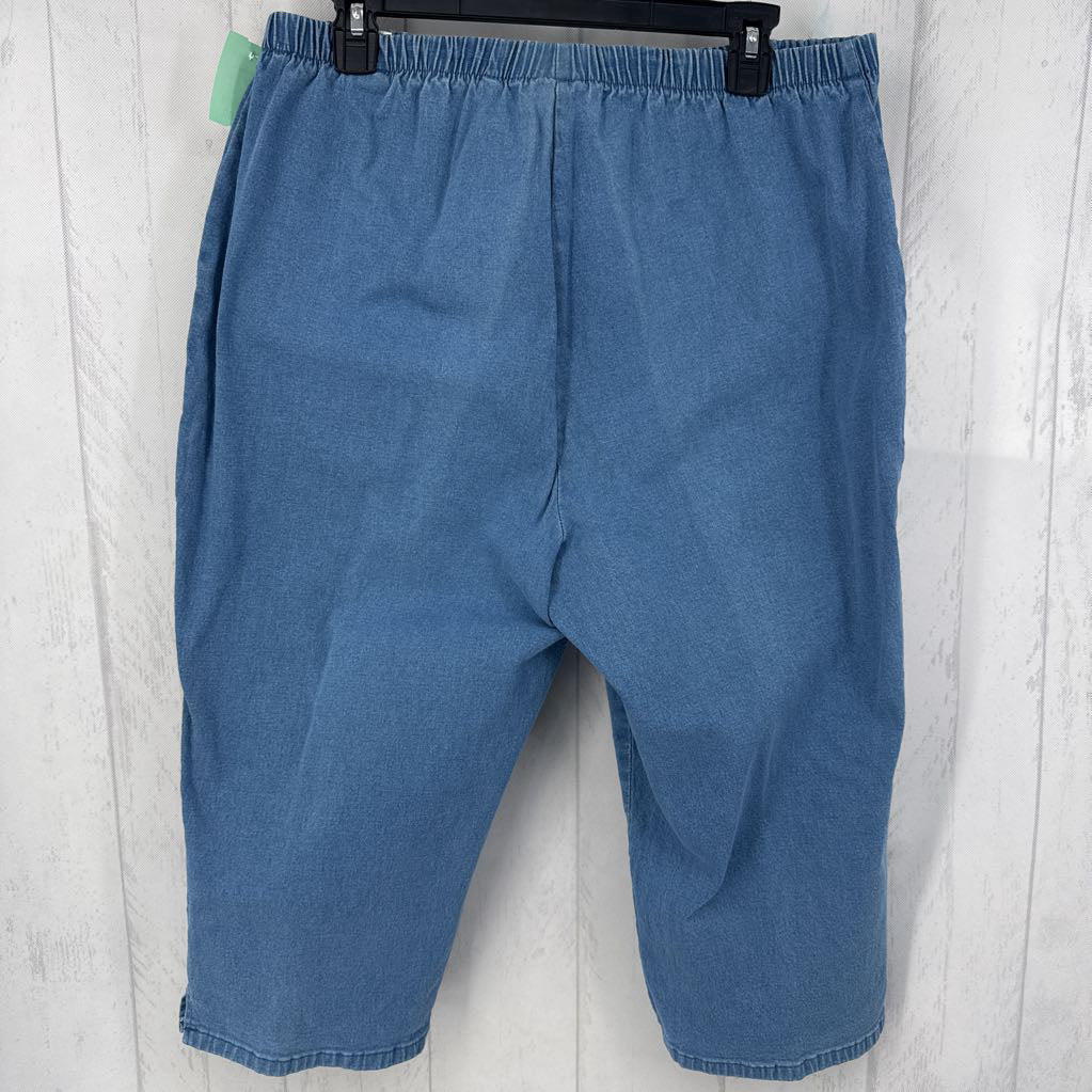 L pull-on denim capris