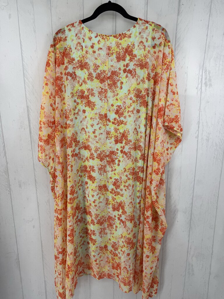 XL flo embroidered v-neck lined dress s/s