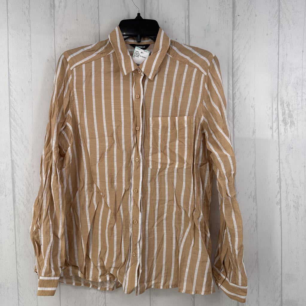 M stripe l/s button down shirt