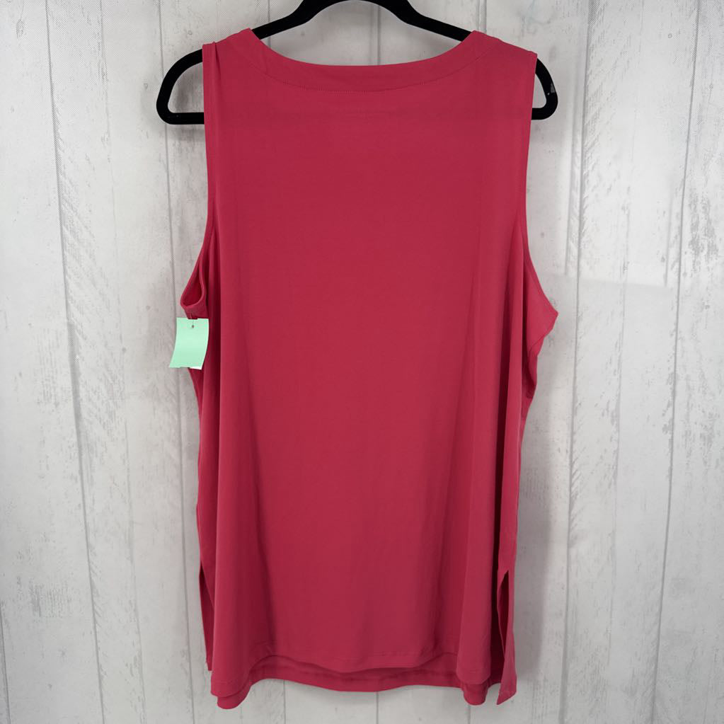 1X round neck slvls tank