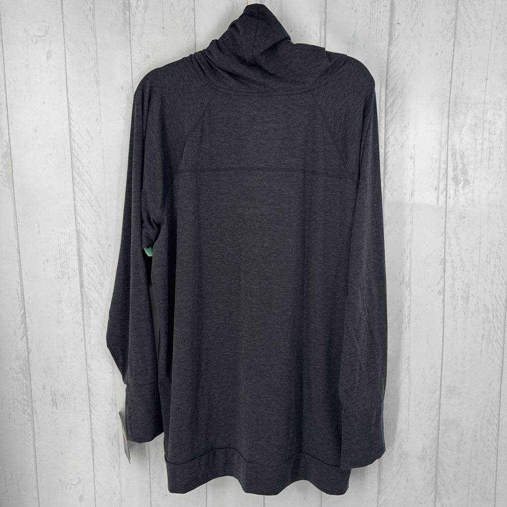 2X cowl neck l/s top