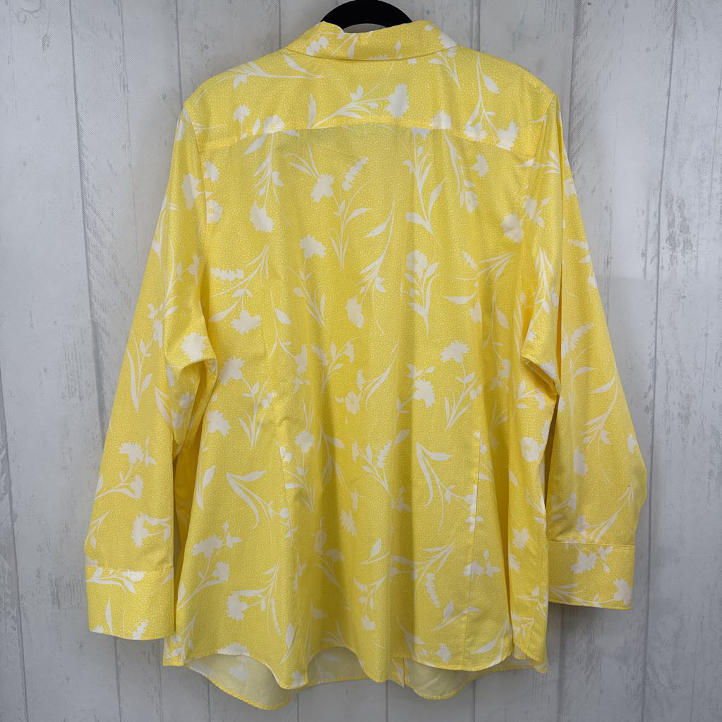 26w flo print button down l/s top