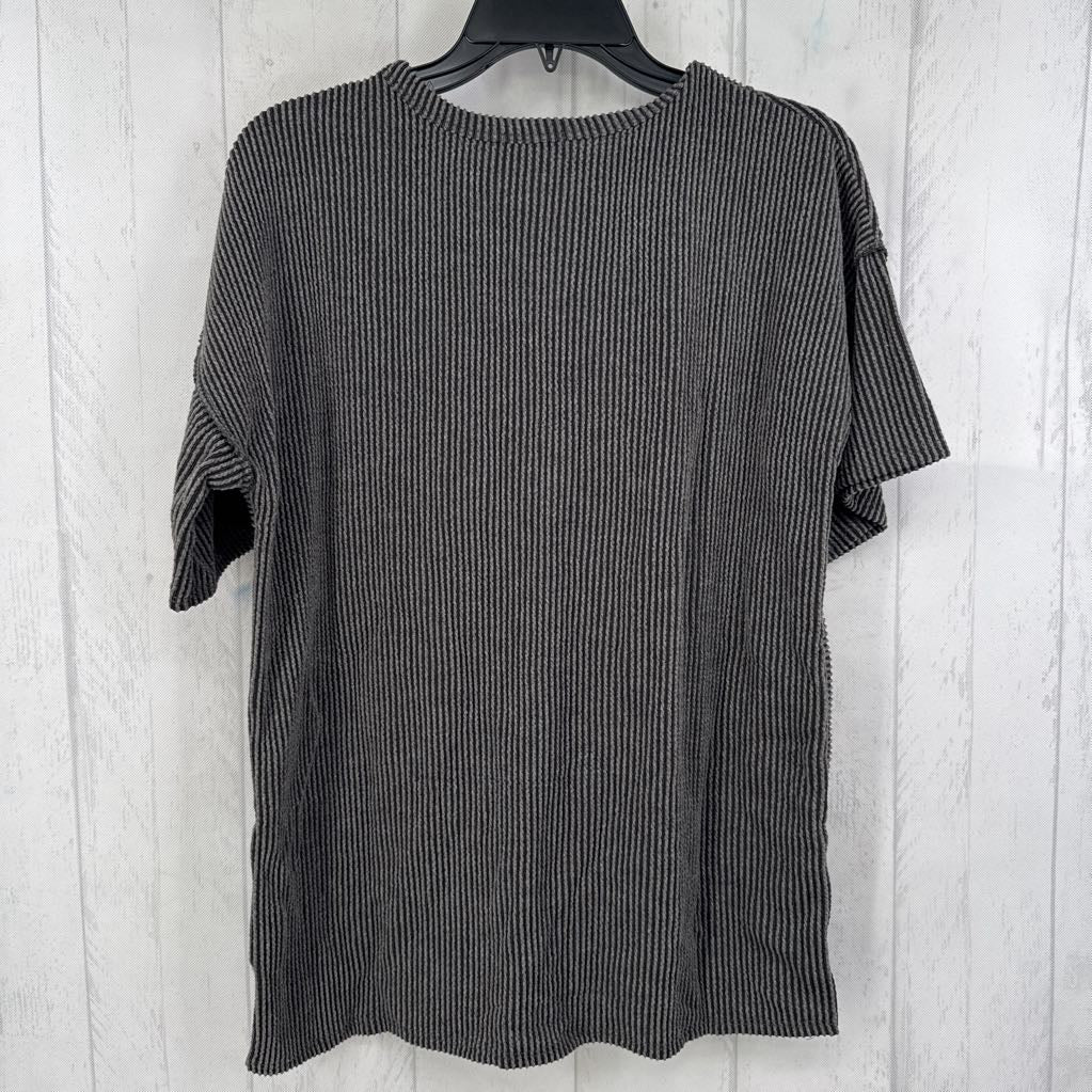 S 1/2 button down s/s top