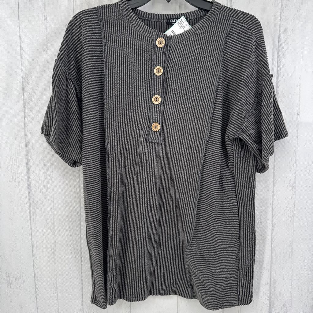 L 1/2 button down s/s top
