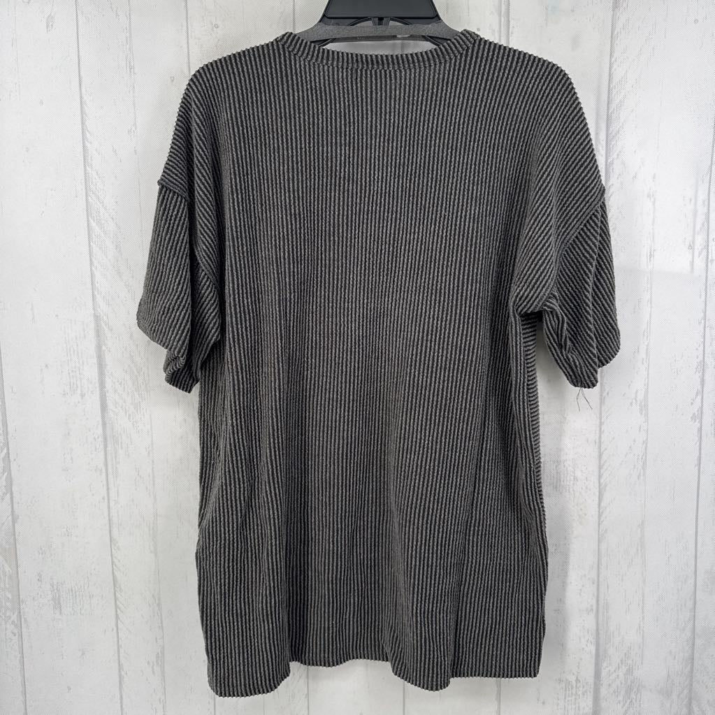 L 1/2 button down s/s top