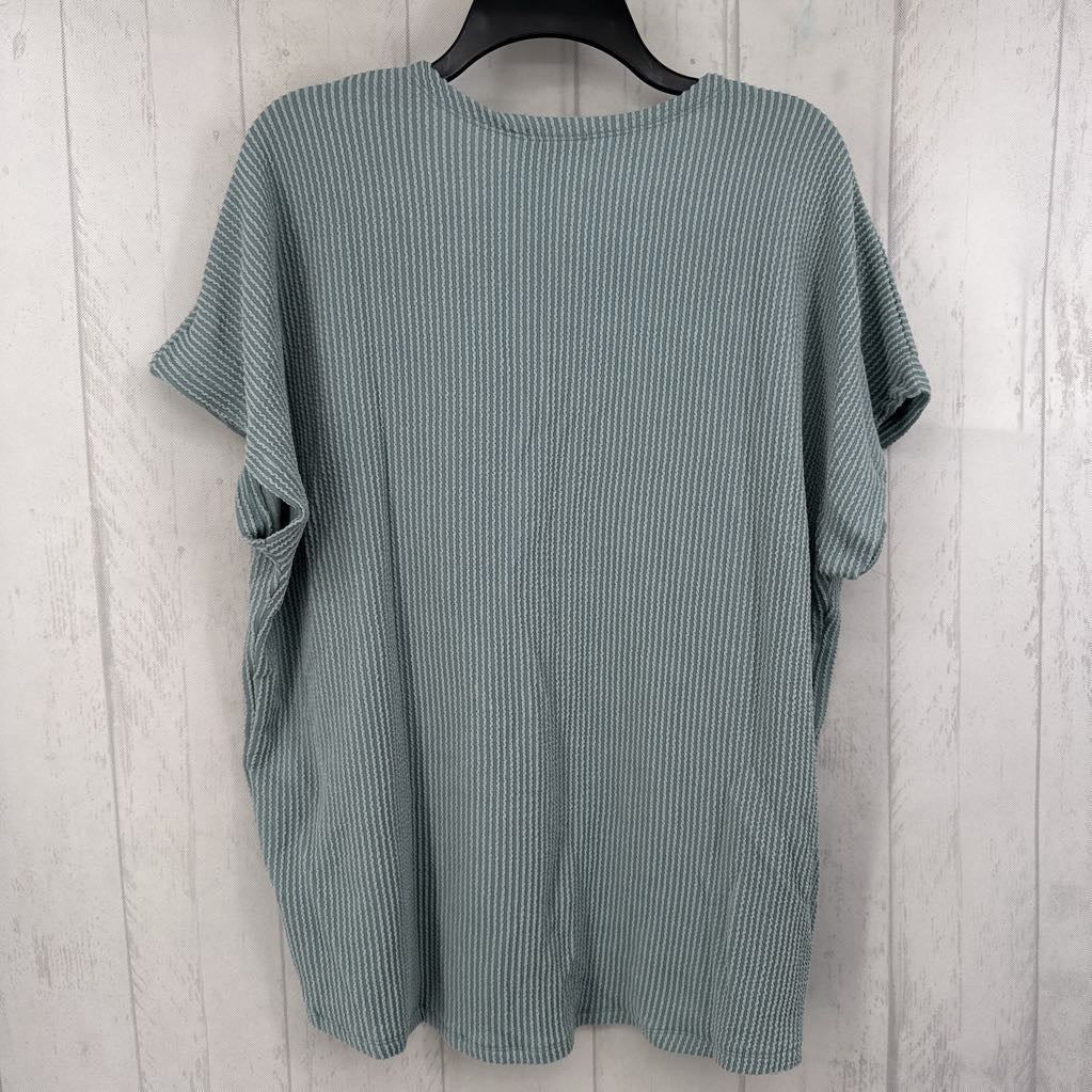 S textured open front s/s cardi