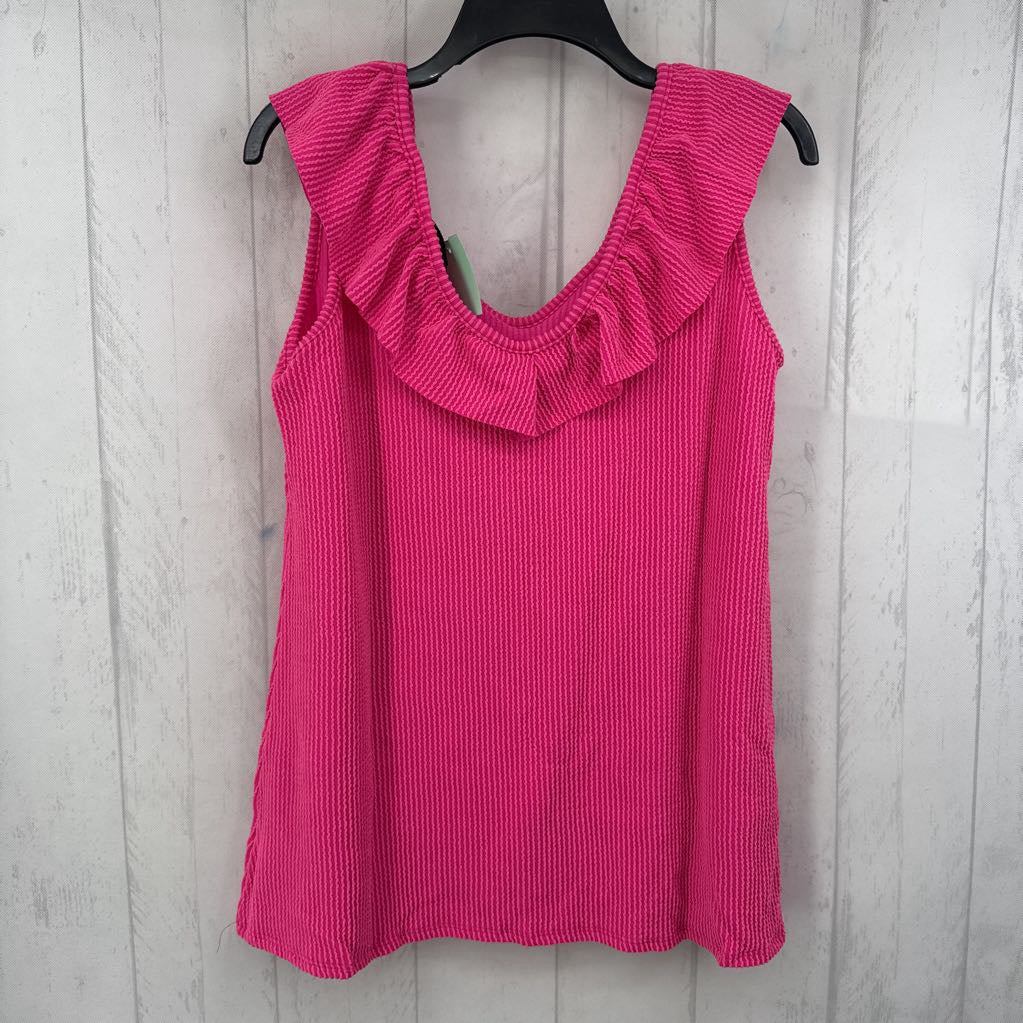 M ruffled scoop neck tank