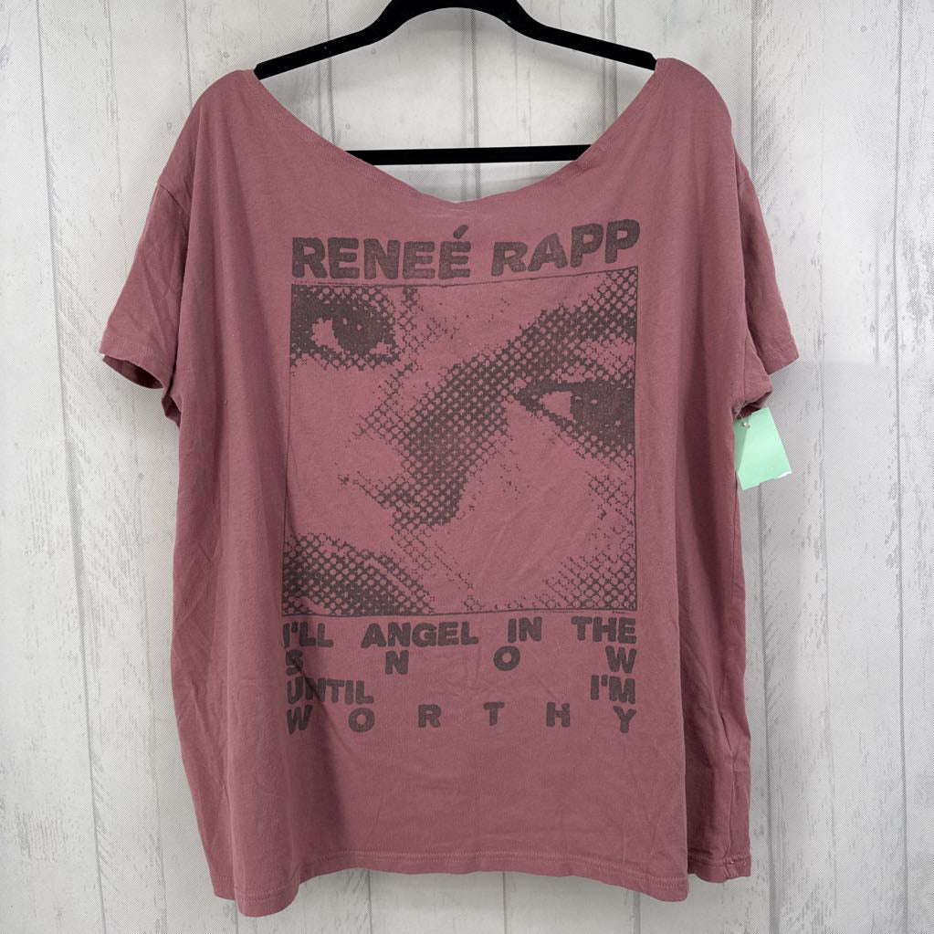 XL off the shoulder graphic s/s tee-renee rapp