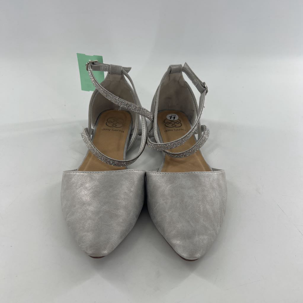 11 rhinestone strap flats