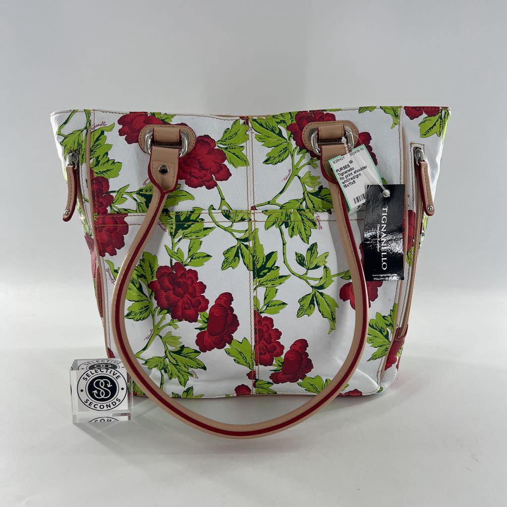 flo print shoulder bag