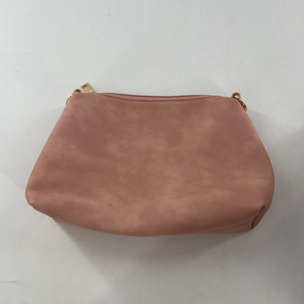vegan leather bucket bag w/ woven strap