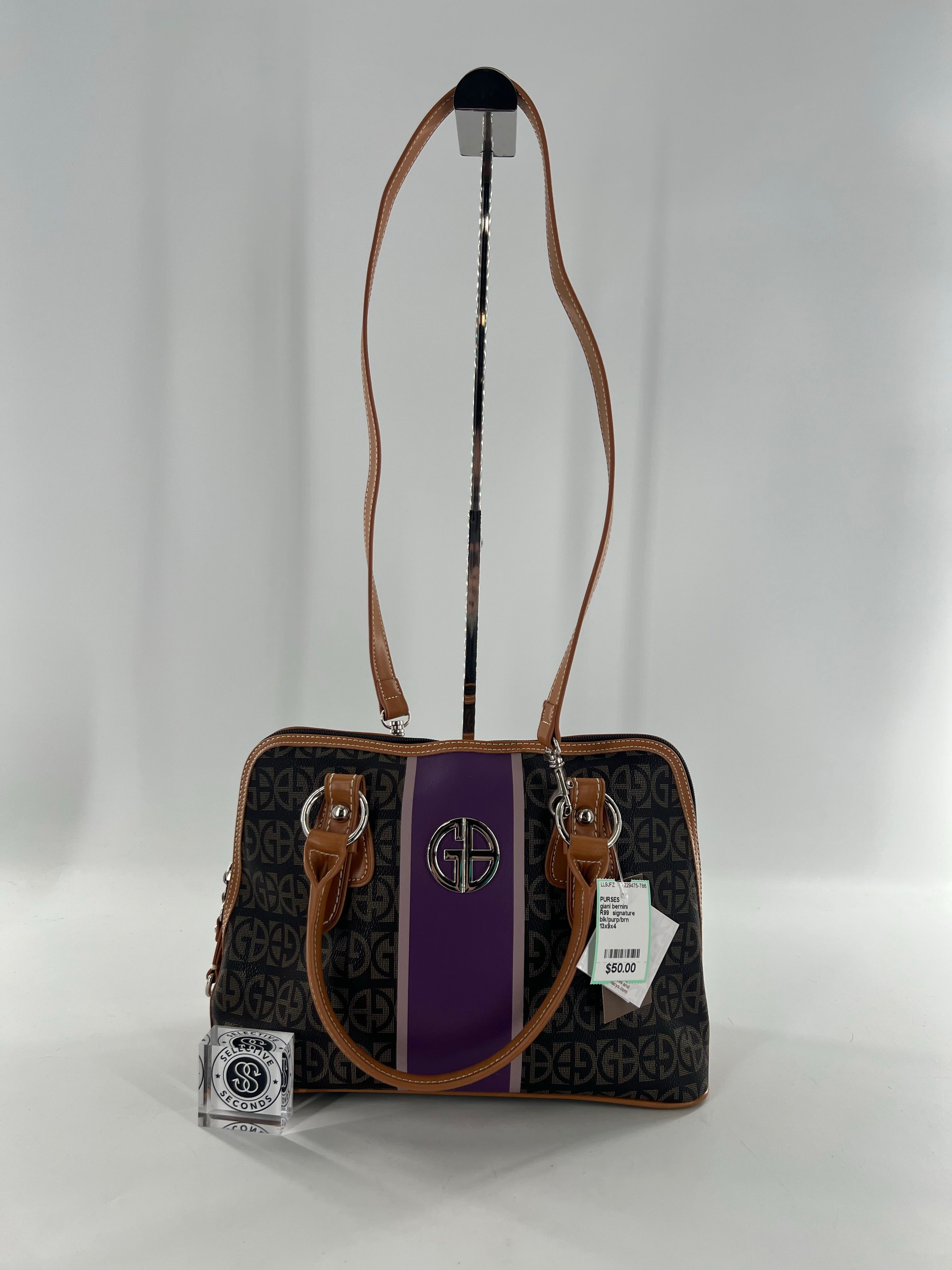 R99 signature striped handbag