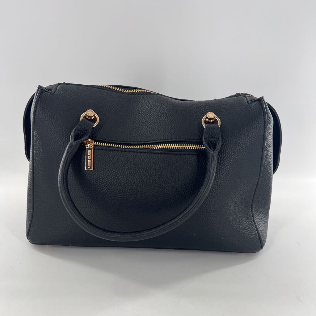 vegan leather handbag w/ animal print scarf & card wallet