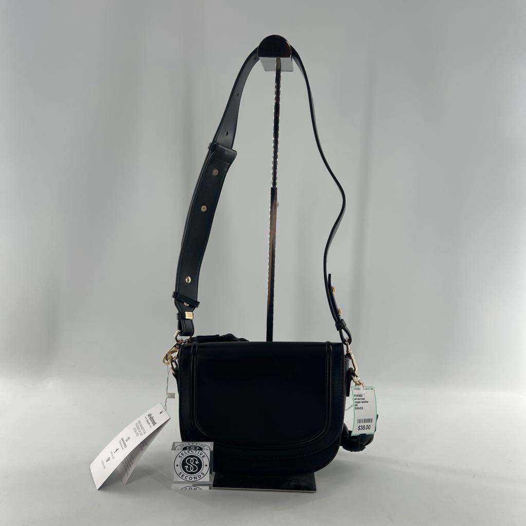 vegan leather double strap crossbody
