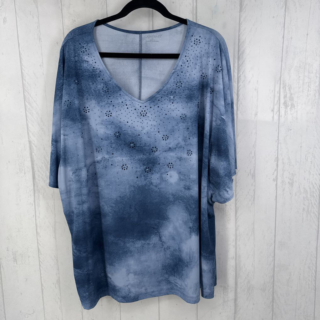 2X embelished dolman slv top s/s