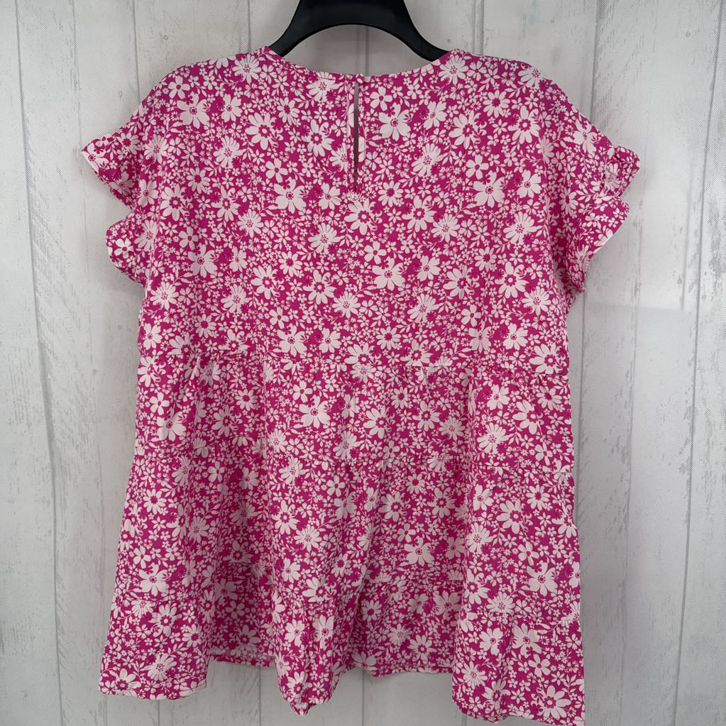 M flo print flutter slv tiered top