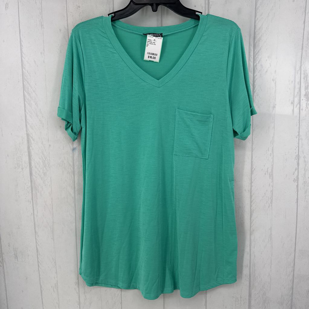 S v-neck s/s pocket tee