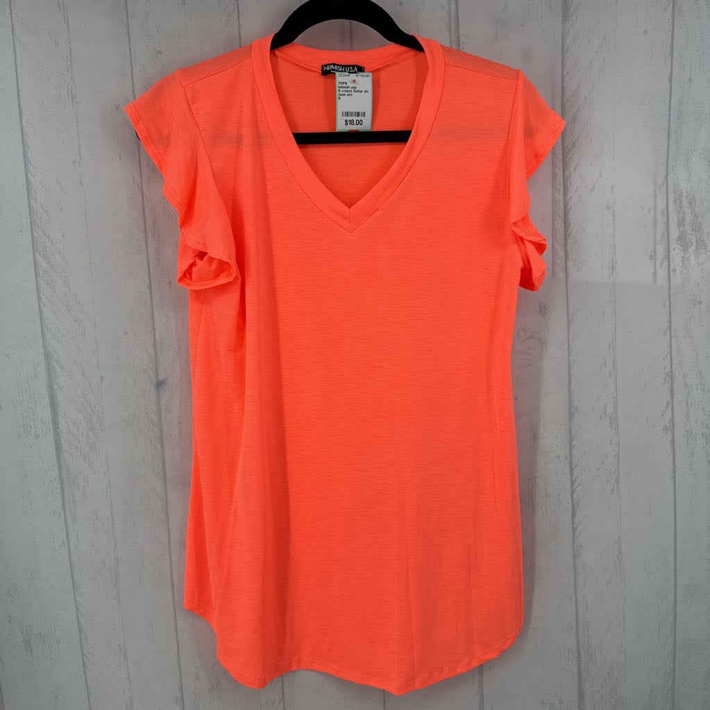 S v-neck flutter slv top