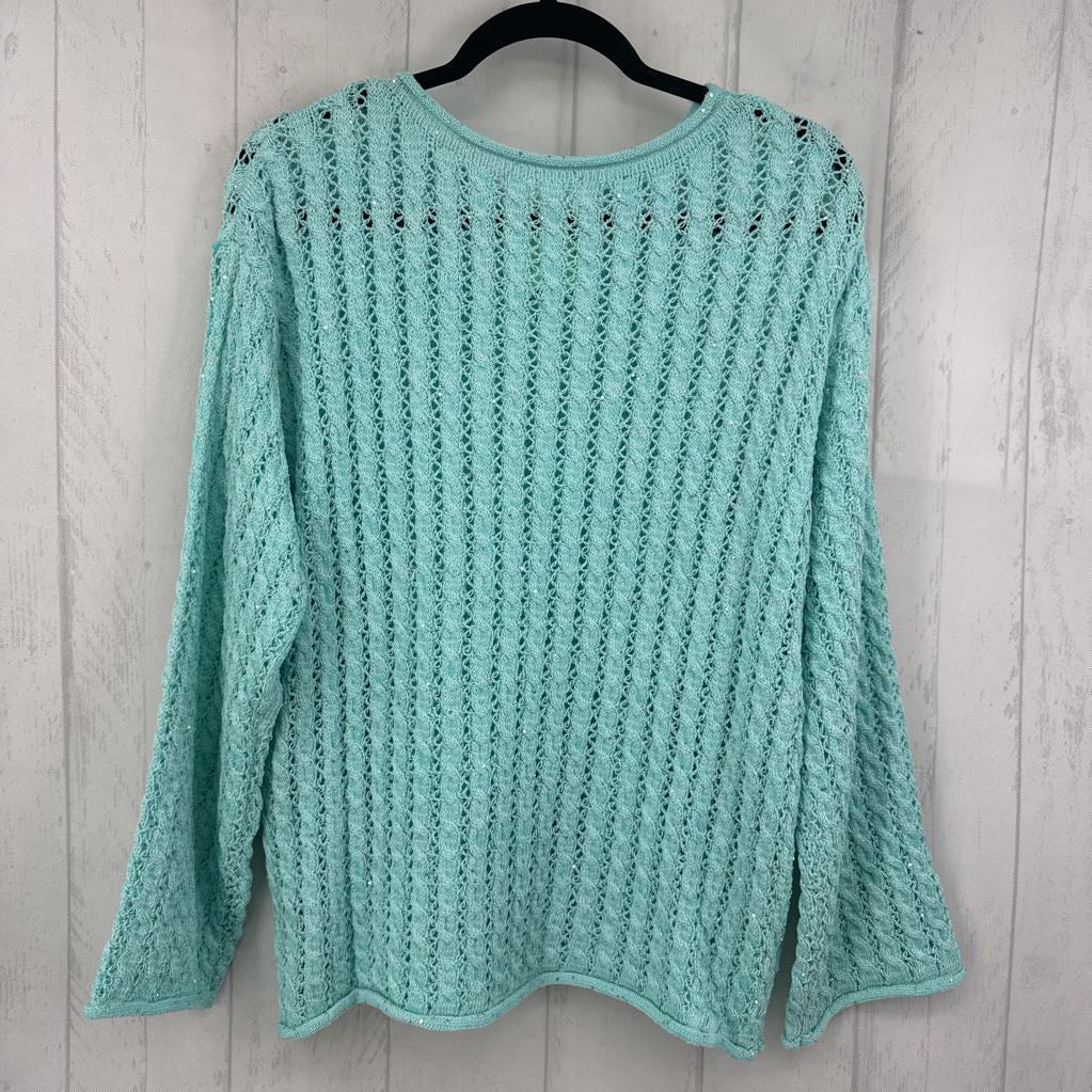 S crochet sequin sweater