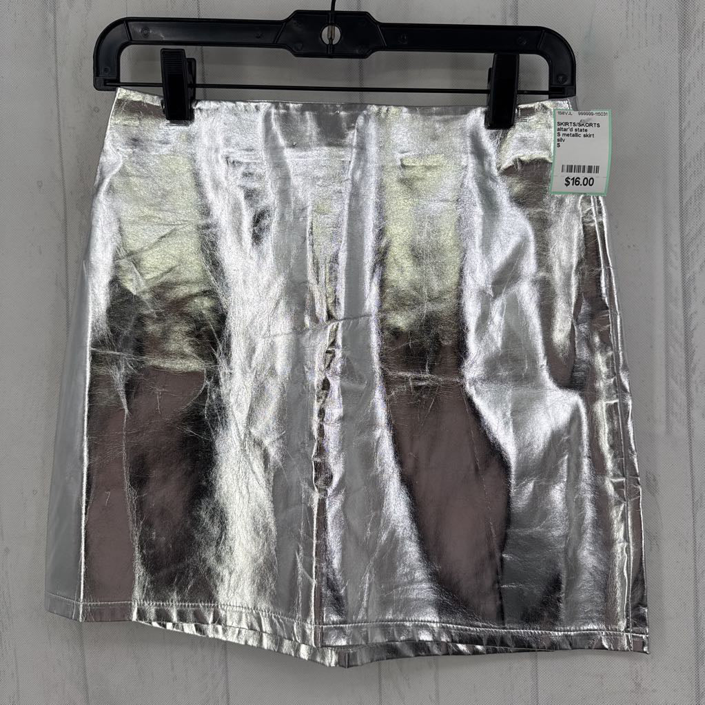 S metallic skirt