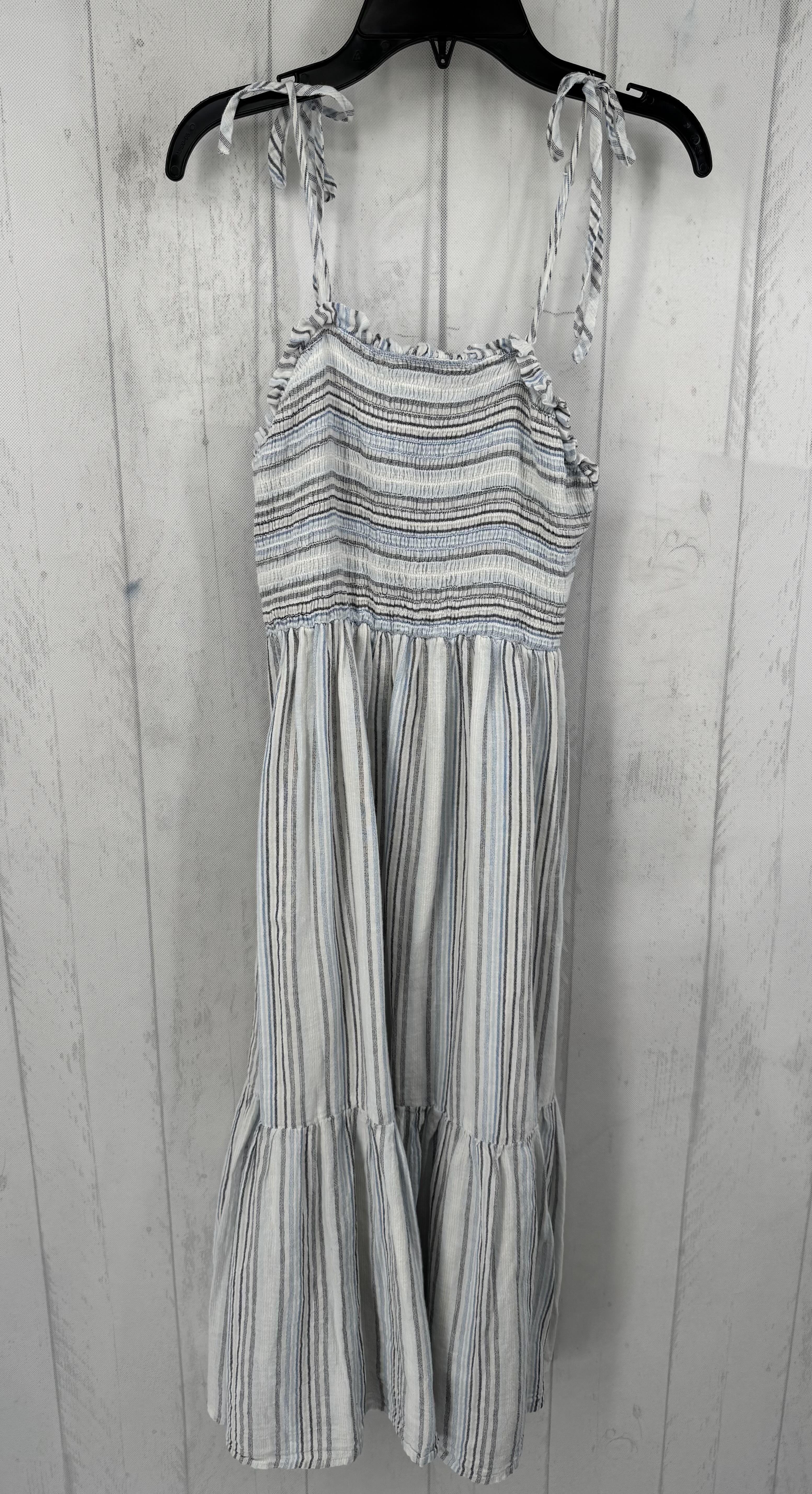 S smocked striped sundress