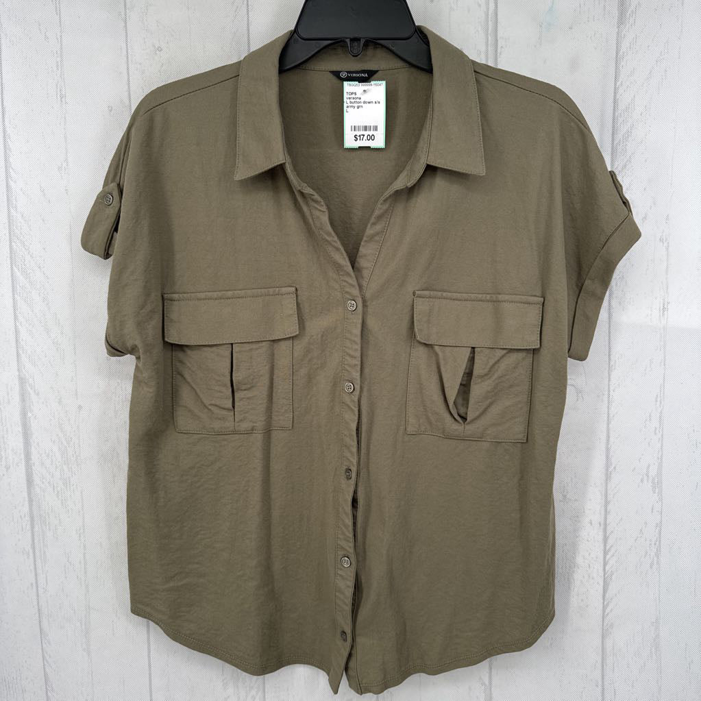 L button down s/s top