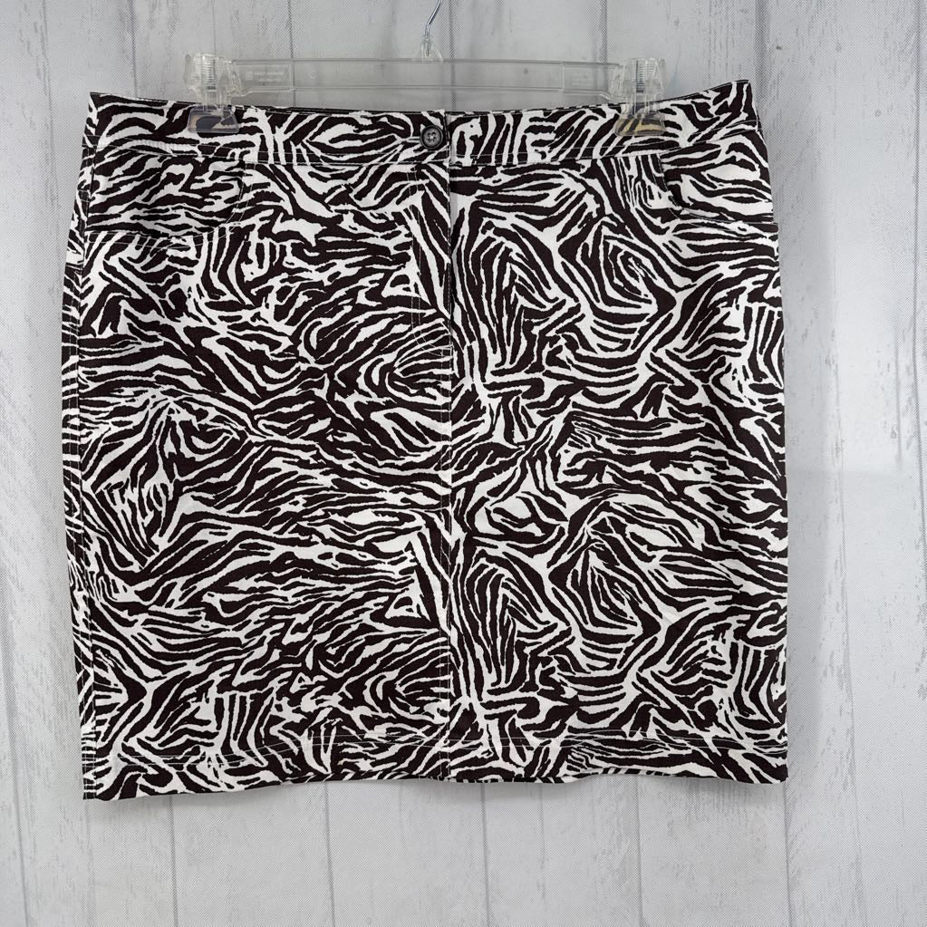 3 zebra print mini skirt
