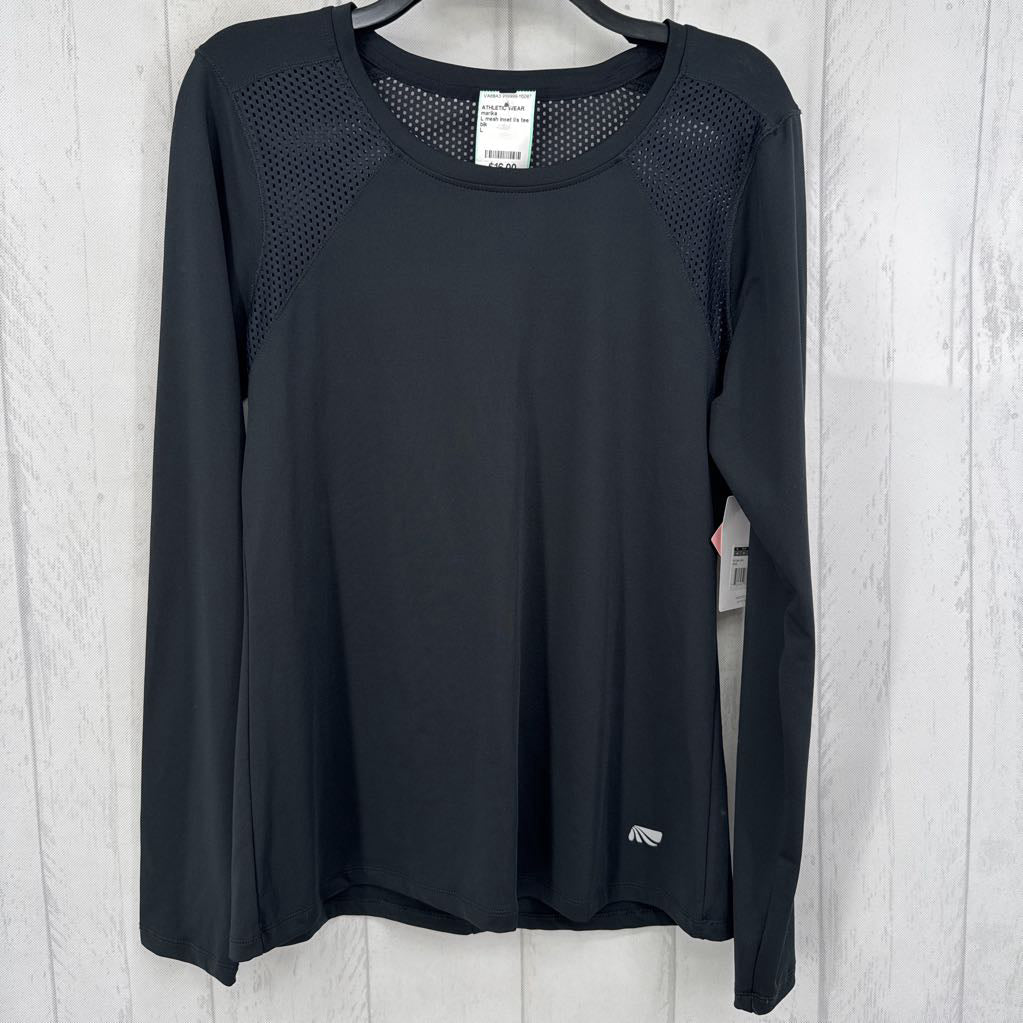 L mesh inset l/s tee