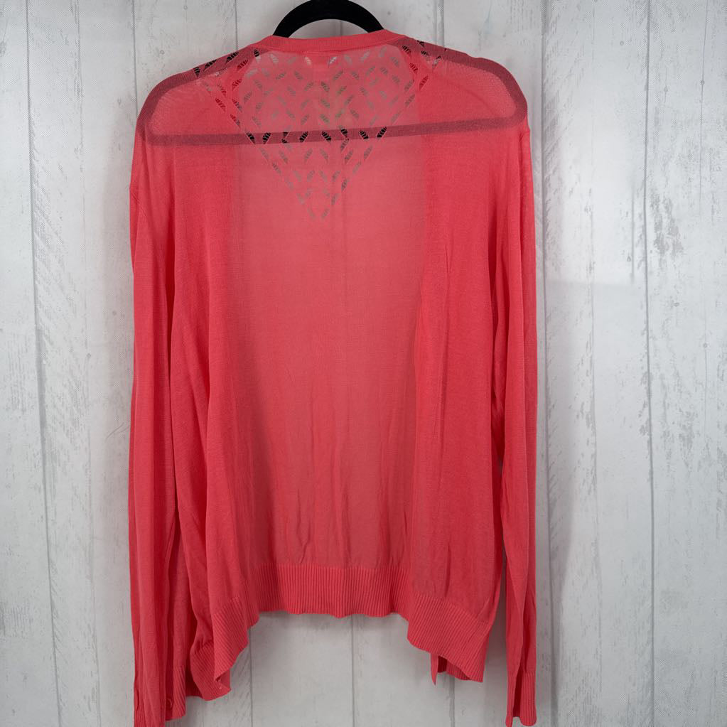 2xl l/s button cardigan