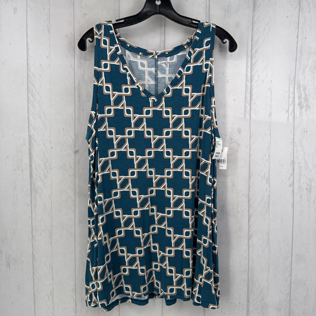 14/16 geometric print flowy tank