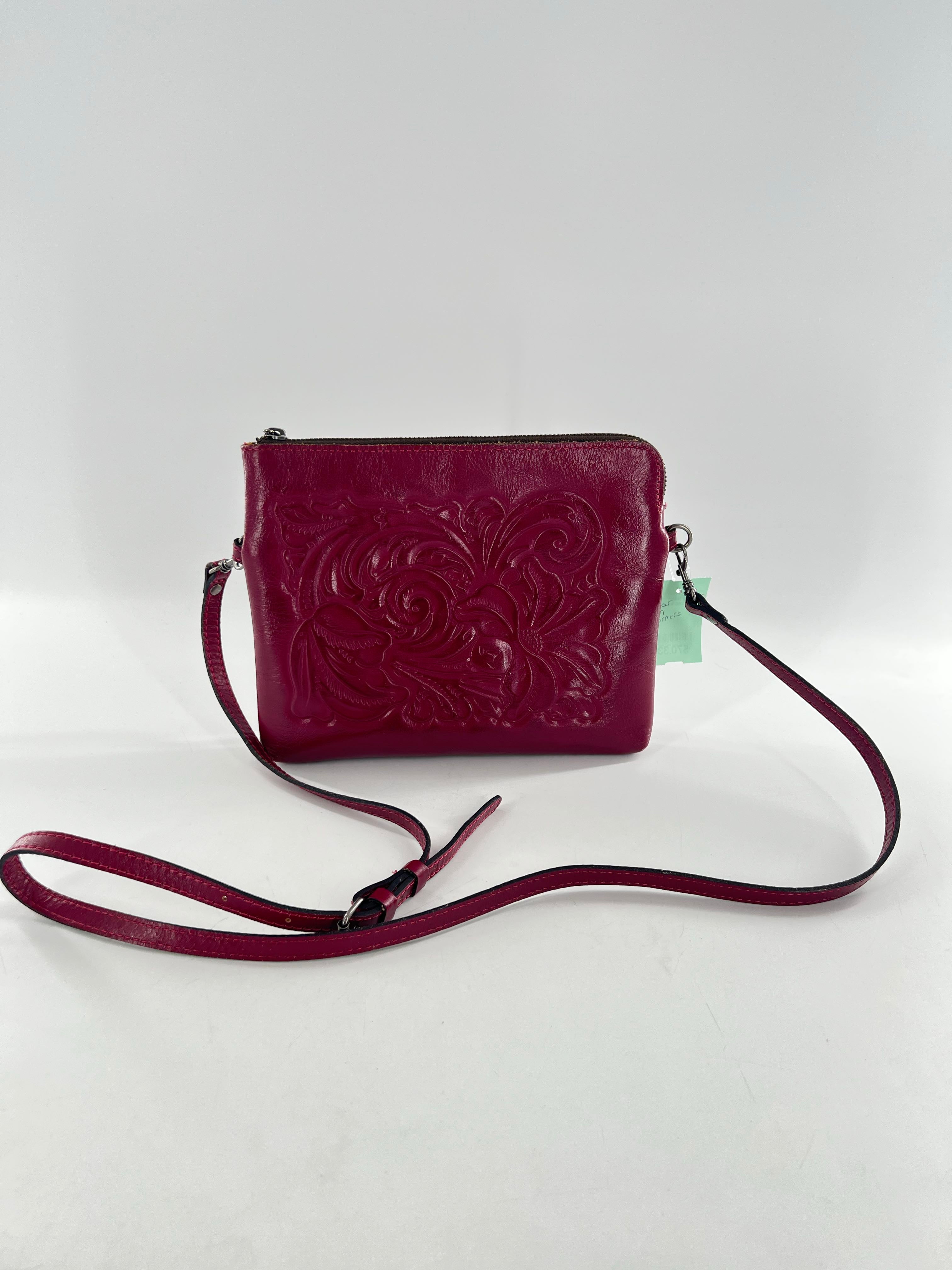 embossed leather crossbody