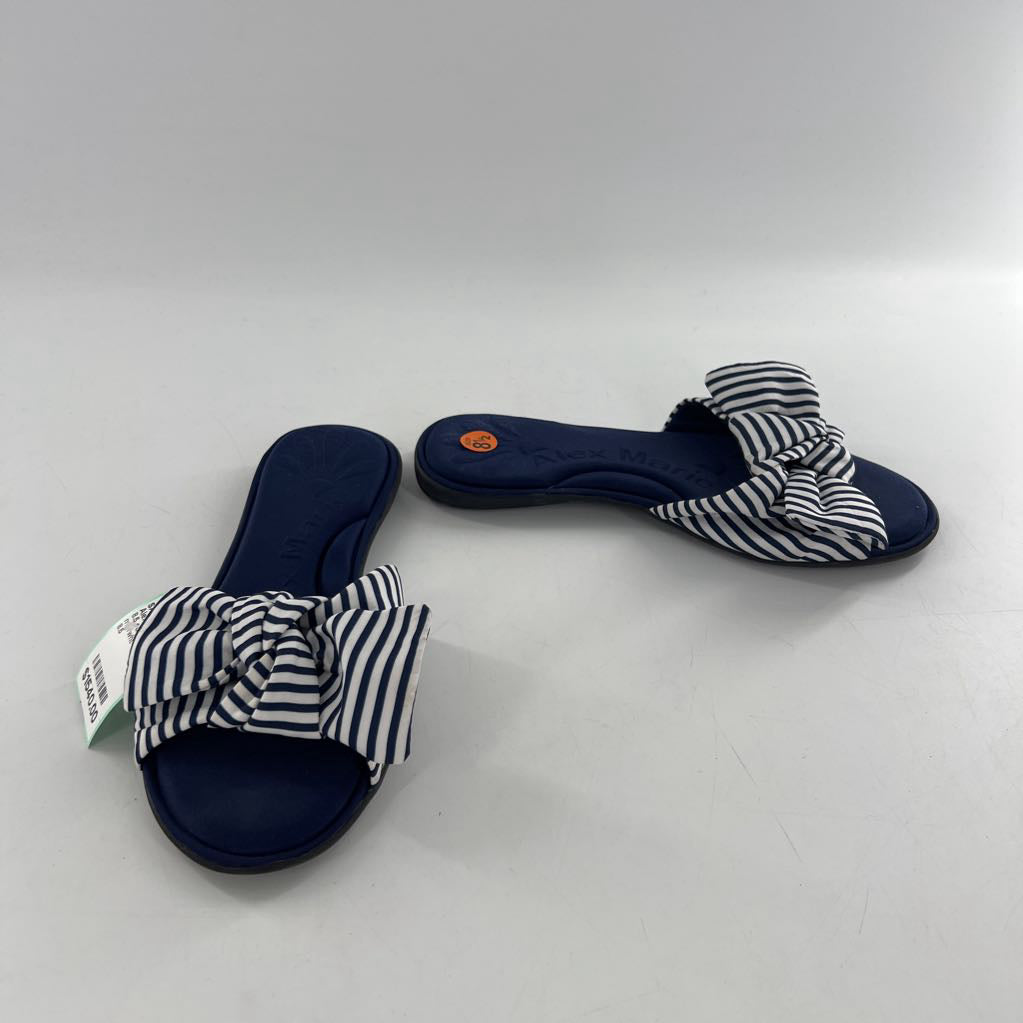 8.5 striped bow sandal