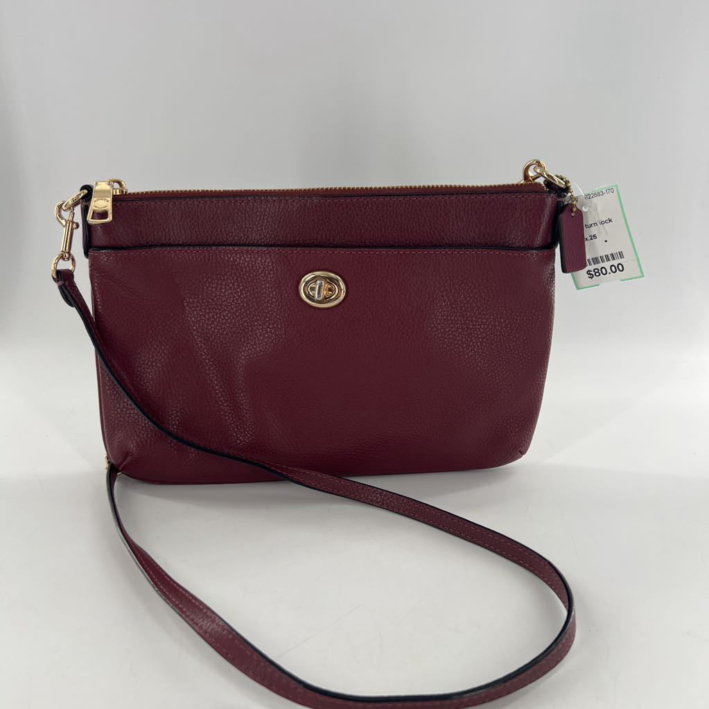 pebbled turn lock slip pocket crossbody