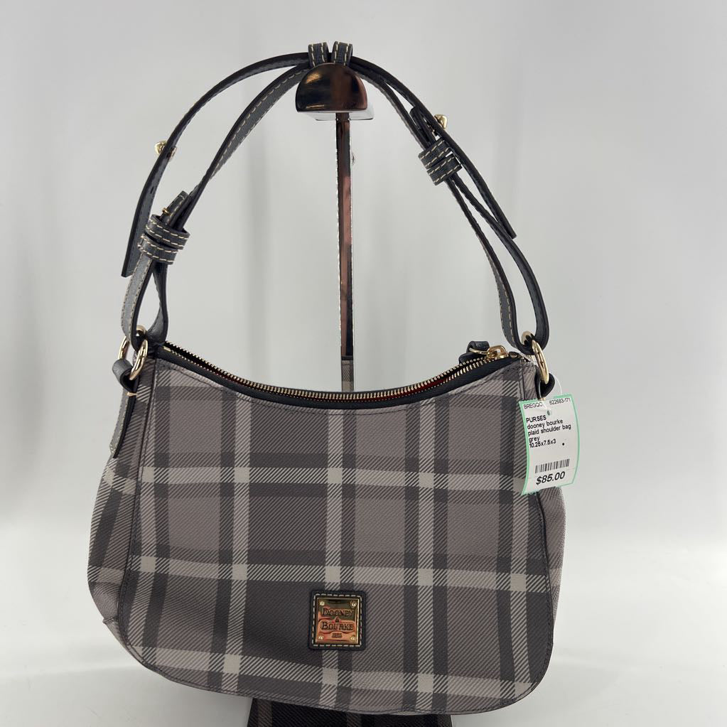 plaid shoulder bag