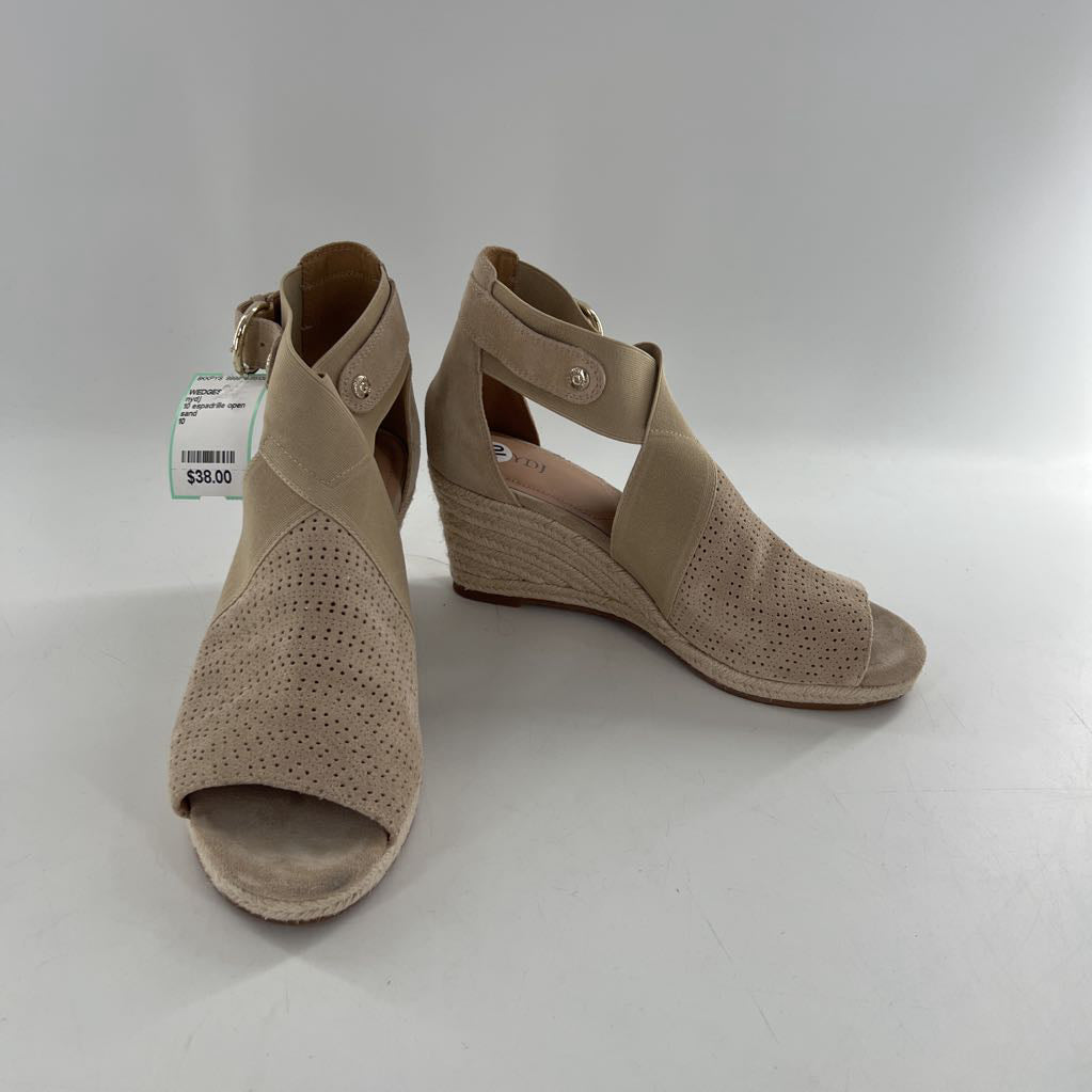 10 espadrille open toe ankle strap wedges