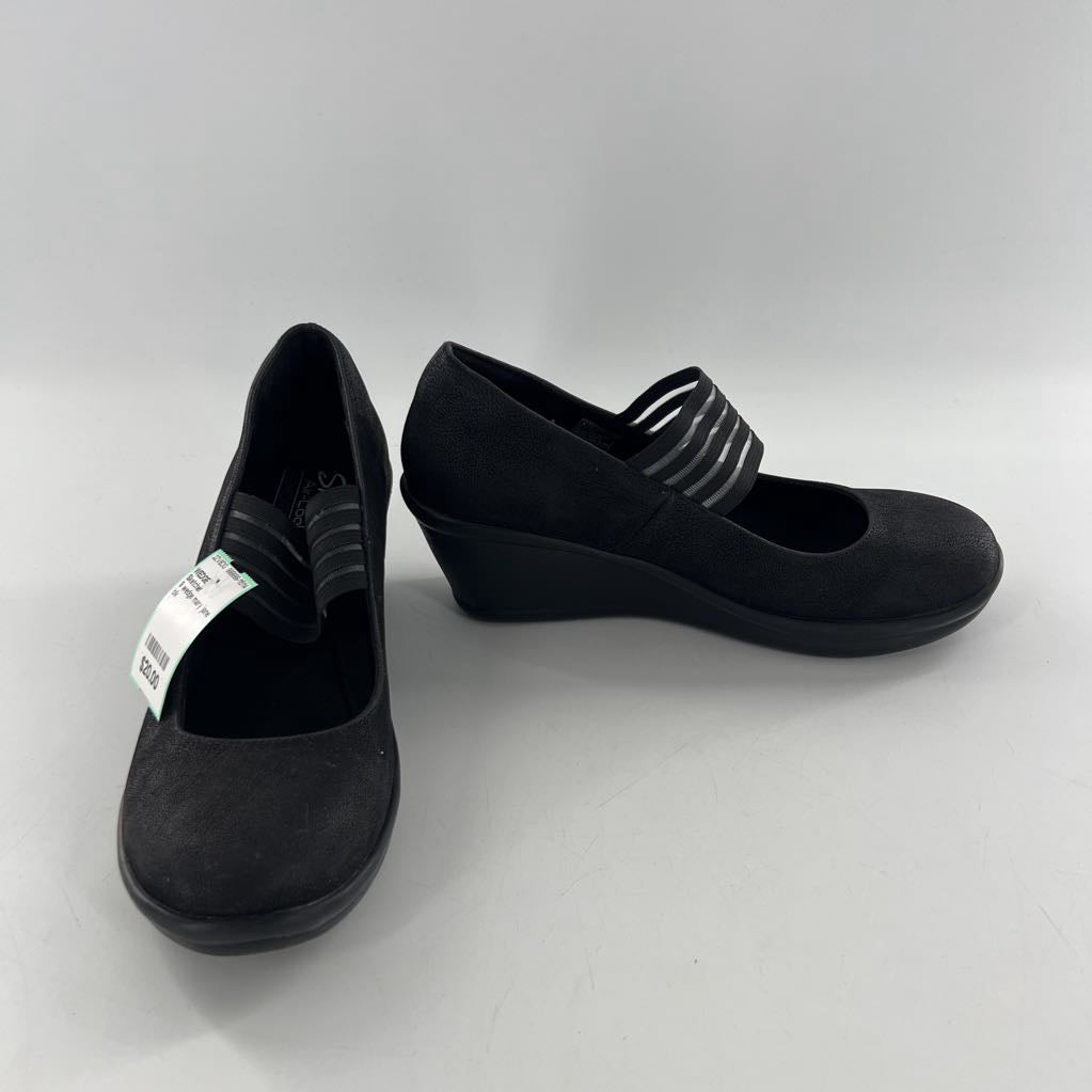 9 wedge mary jane slip ons