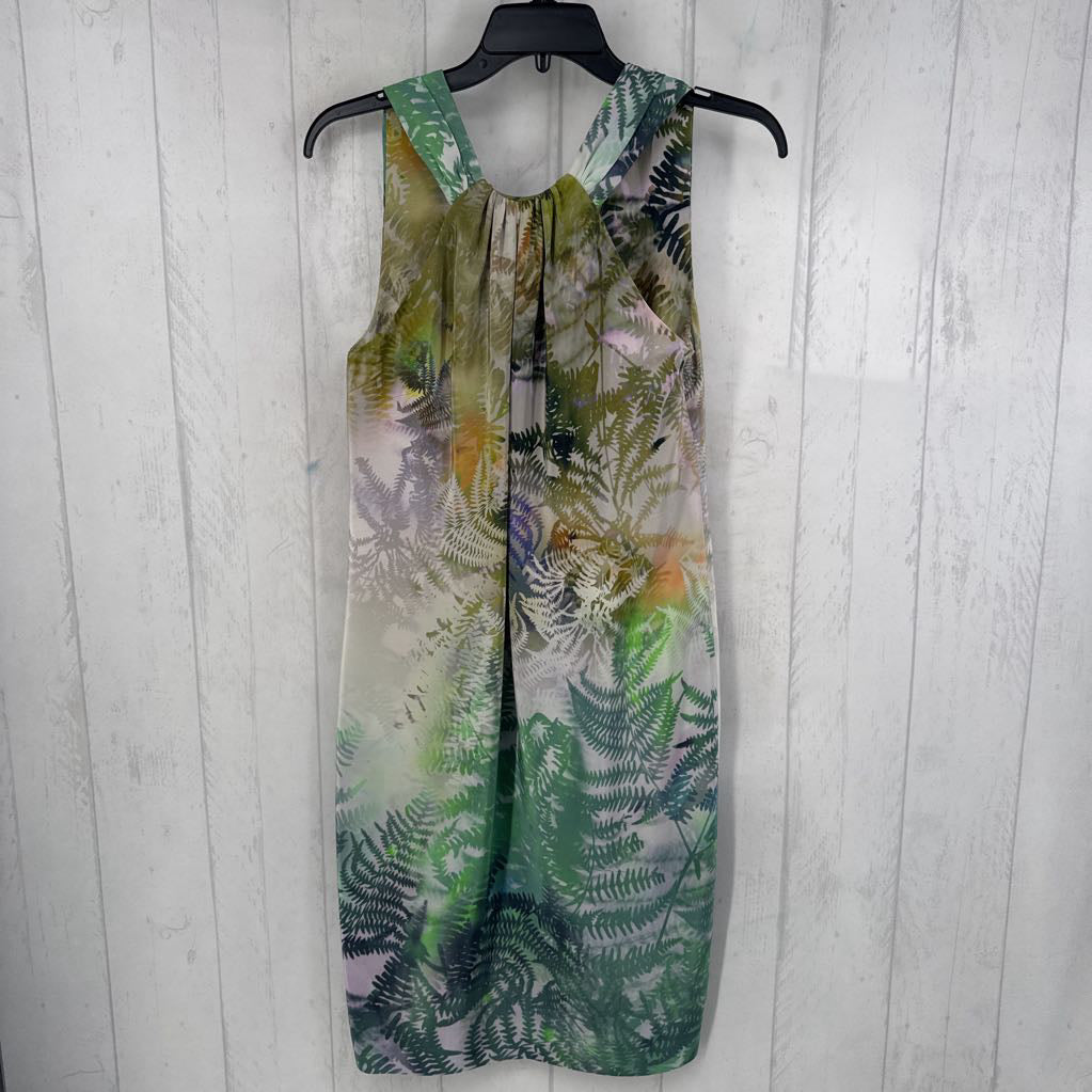 2 leaf print slvls dress