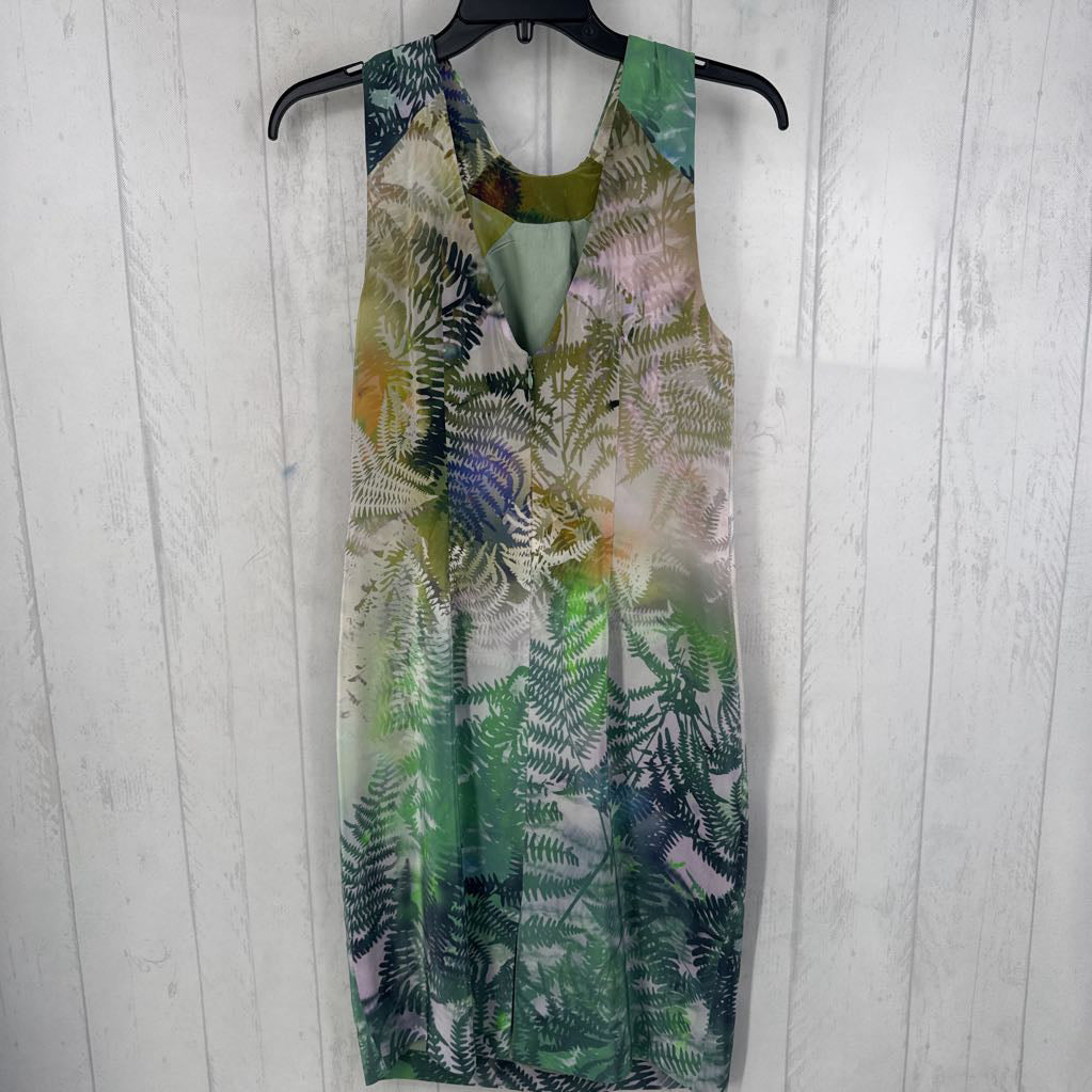 2 leaf print slvls dress