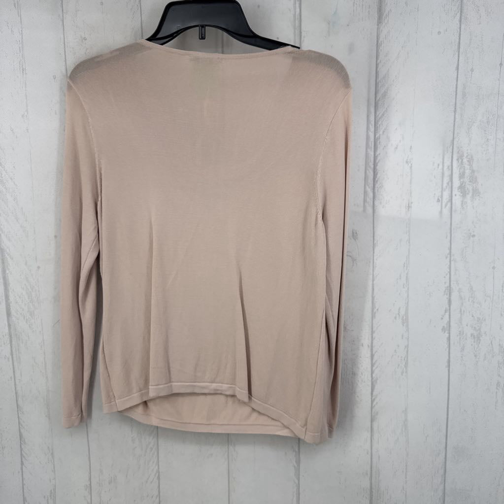 M draped neck l/s top