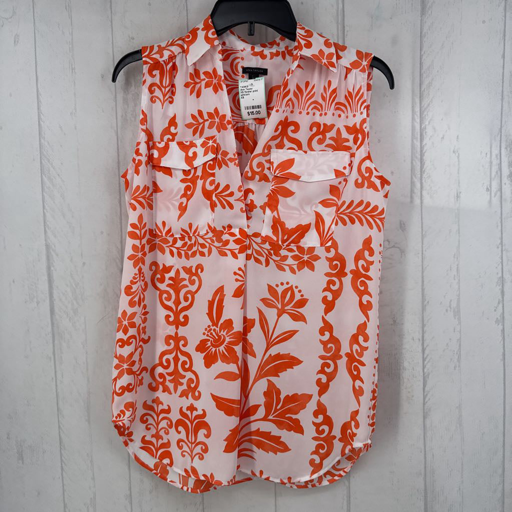 XS flower print tank