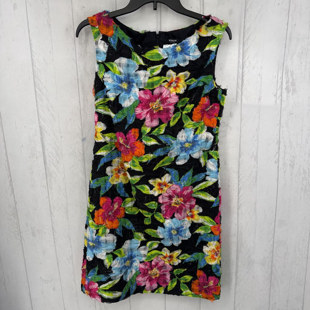 2 textured flo print slvls dress