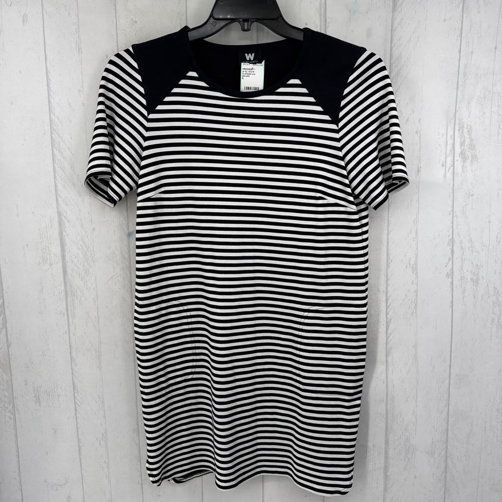 S striped s/s shiftdress