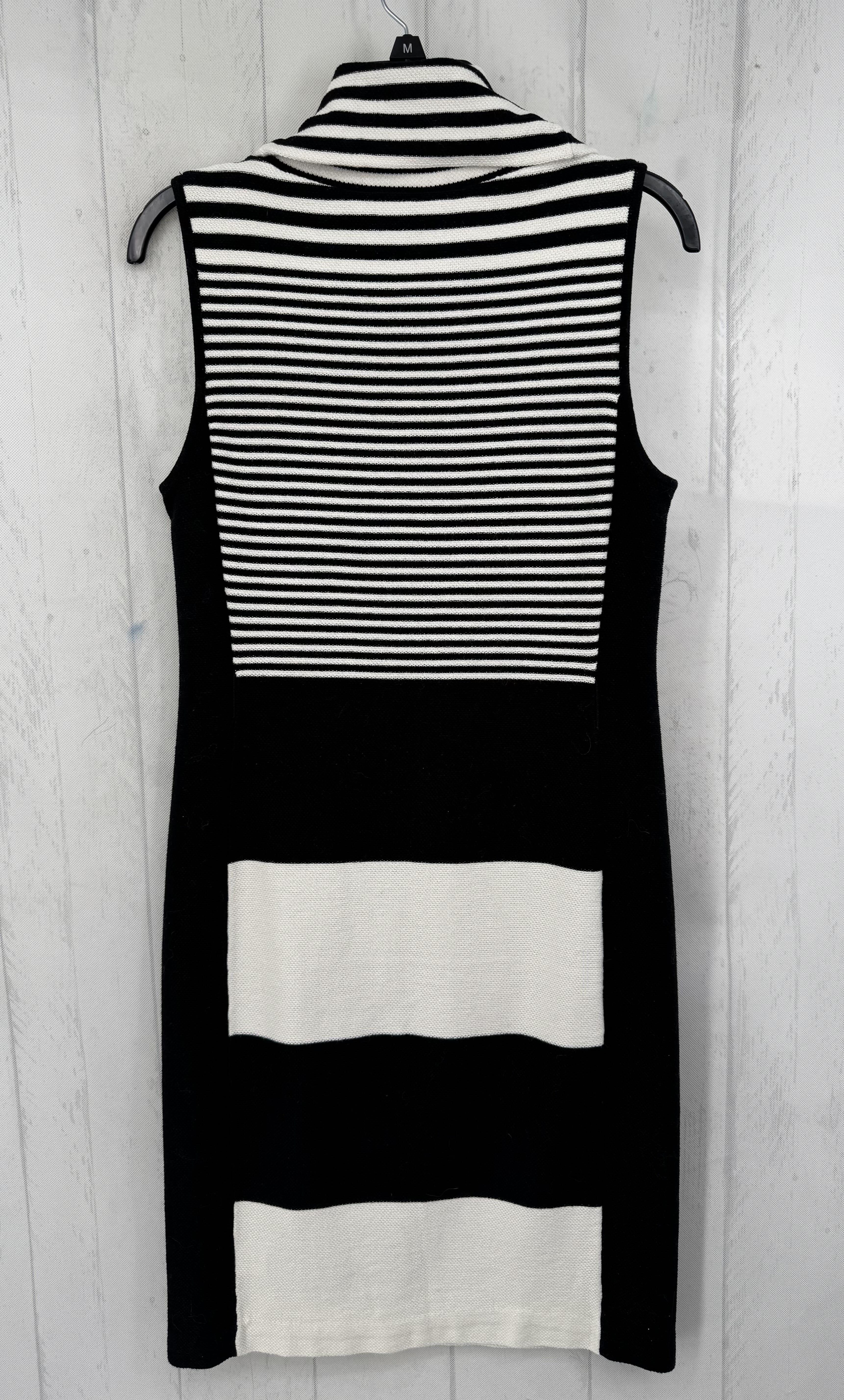 S cowl neck striped slvls dress