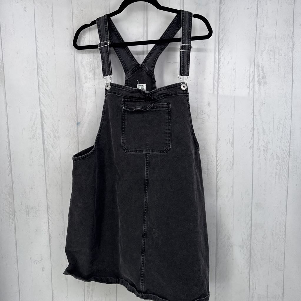 14 denim bib mini dress
