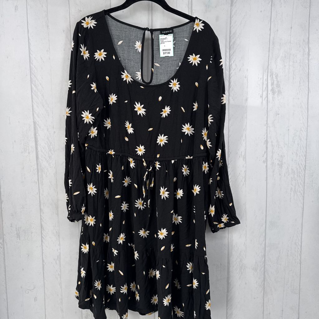 1 elbow slv flower print dress