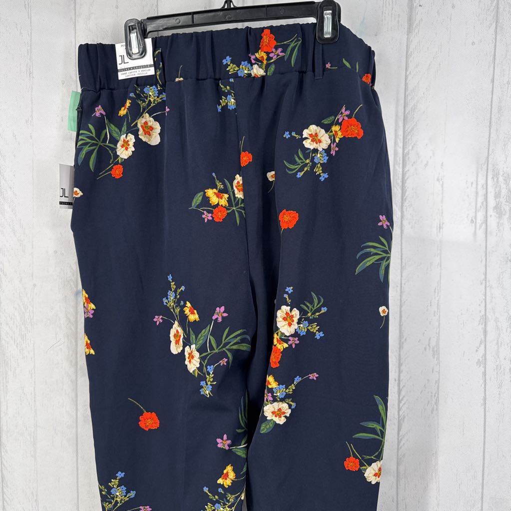 1x flower print pull on pants