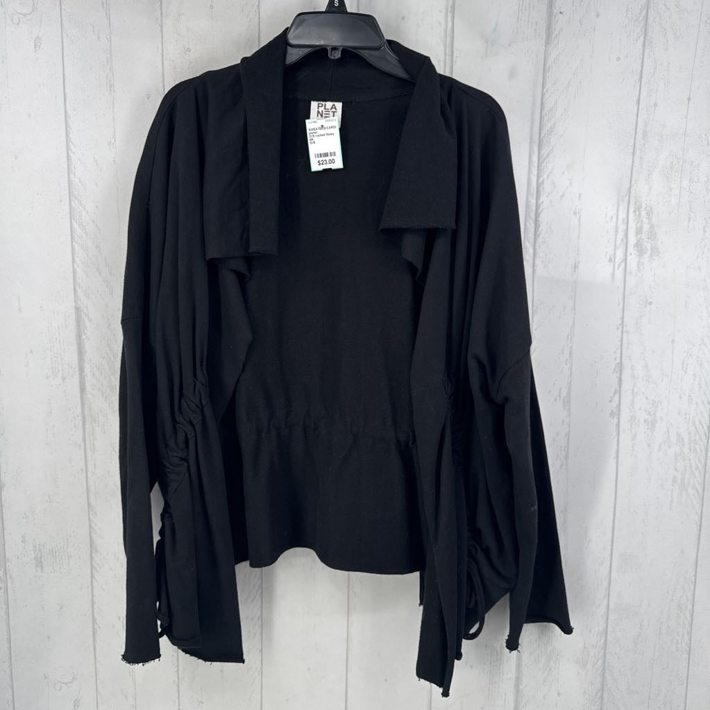 O/S ruched flowy front cardi