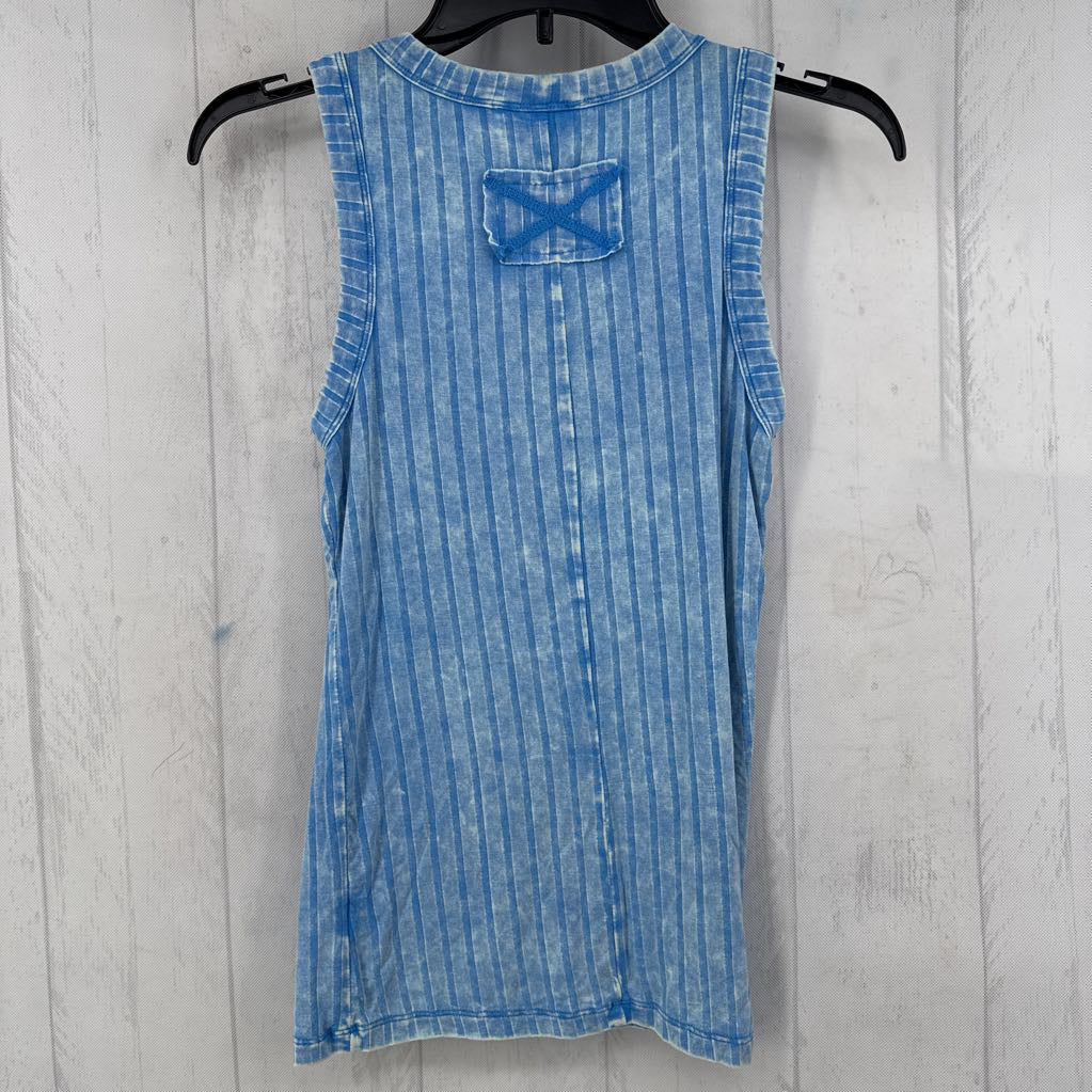 Washed Ribbed Stretch Sleeveless Tank