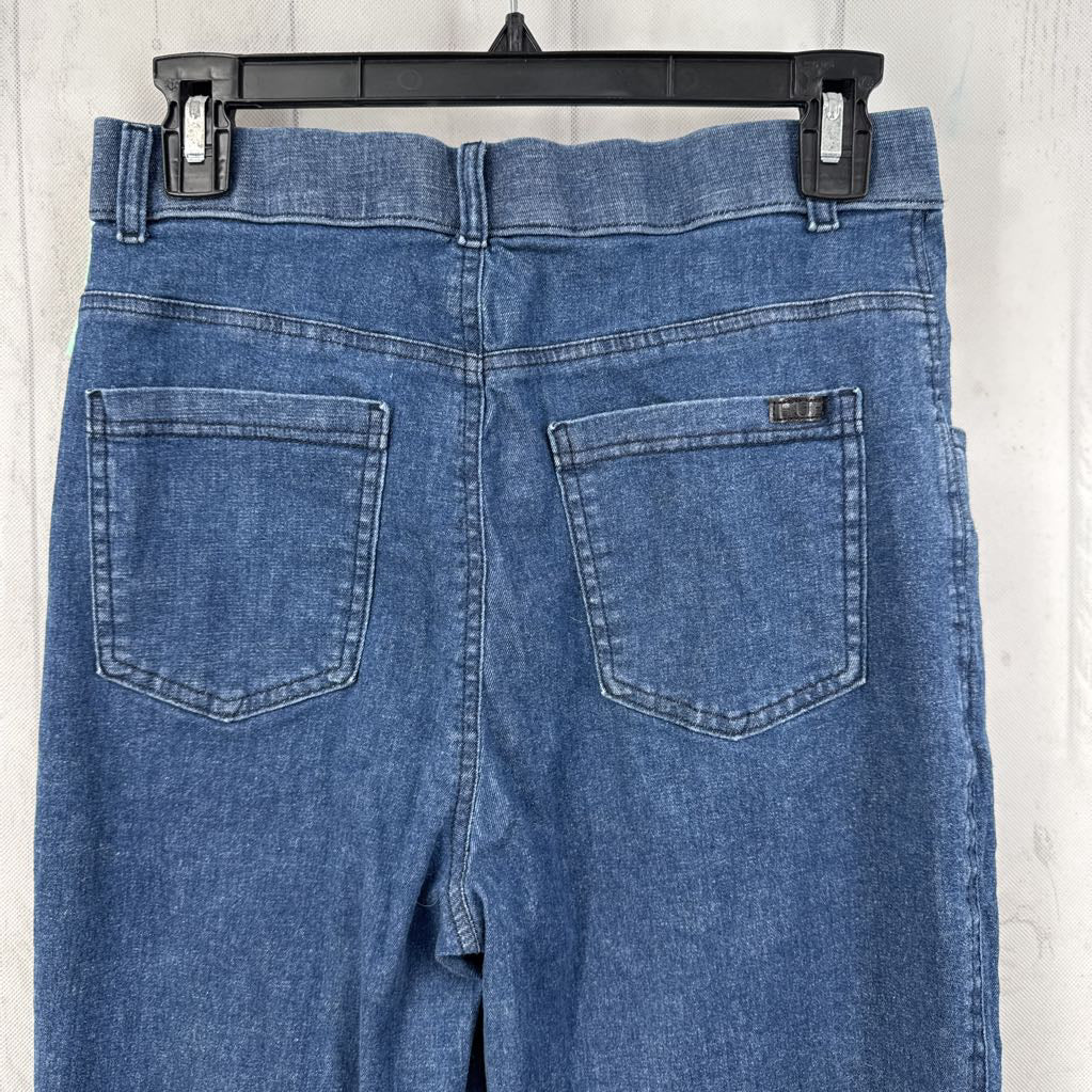 High Waist Cuffed Straight Leg Jeans