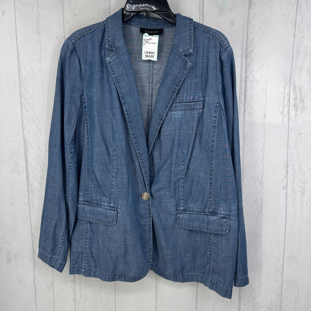 L chambray blazer